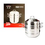 Potking S/S 32cm Steamer W/CPSD BTM &EXT